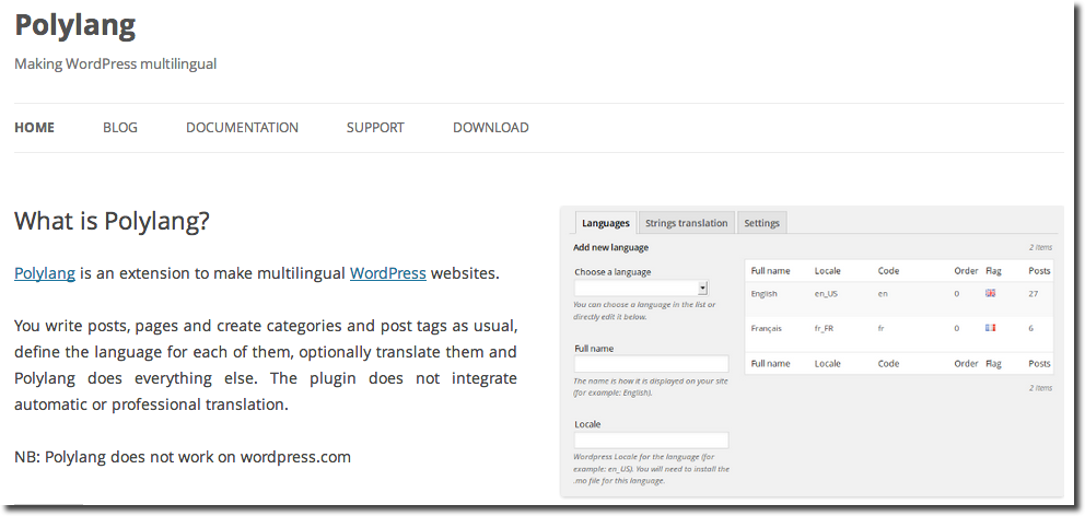 Polylang-Wordpress-Translation-Plugin